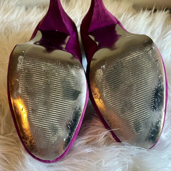Purple Suede Steve Madden Stiletto Heels - Picture 4 of 5